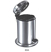 Matt Stainless Steel 3 litre Waste Bin with Foot Pedal -