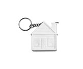 White 1m tape measure/keyring 'house'