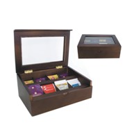 Mahogany Deluxe Tea Chest 8 Compartments