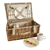 2 Pax Natural Willow Picnic Basket