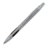 Slv Two-Tone Metal Ballpoint W/Blk Rubber Grip (Not For  Sale )