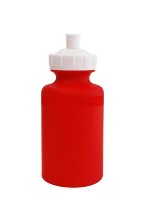 Red Water Bottle With  White Cap (400Ml)
