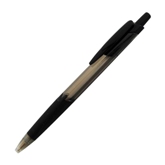 Black Plastic Ballpoint With Black Rubber Grip