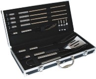 12Pc Bbq Tool In Black & Aluminium Case