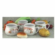 4Pc Soup Mug Set With Recipes