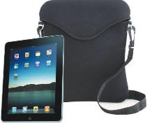 Black Neoprene Ipad Case With Belt