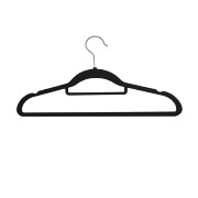 Black Velvet Slimline Multi Pupose Hanger With Silver Accessory