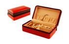 red and black pu travel jewellery box (19.5x11cmx7cm) red and black pu travel jewellery box (19.5x11cmx7cm)