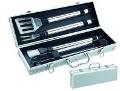 4 Pc Bbq Set In Aluminium Case