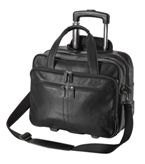 Genuine Leather Trolley Laptop Bag