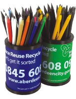 Recycled Polypropylene Pen Pot - Printed 1 Colour - Min Order: 2