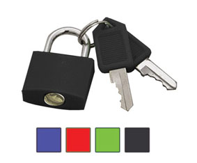 2 Brass coated pad lock - Assorted colors