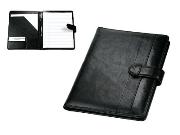 A5 Adpel Italian Leather Folder with Tab.   Black; Brown