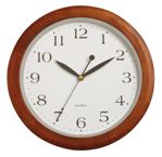 Wall Clock - Dark Wood - 32Cm