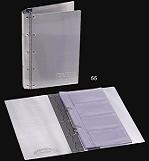 'Business card folder (10 pvc sleeves) holds 80 bus. Cards