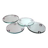 9Cm Coaster - Clear Set/4 9Cm Coaster - Clear Set/4