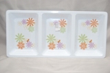 Melamine Flower 3 Division Tray Min Order: 24