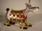 Money Box Dog Scottish Plaid Min Order: 12