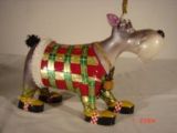 Money Box Dog Scottish Plaid Min Order: 12