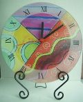 Clock & Holder Glass Abstract Min Order: 8