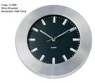 30cm Brushed Aluminium Wall Clock