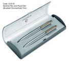 Sheaffer Sentinel Pen and Pencil Set Chrome/Gold Sheaffer Sentinel Pen and Pencil Set Chrome/Gold