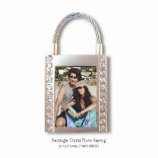 Crystal Photo Frame Keyring Rectangle