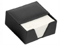 Desktop Leather Paper Cube Holder