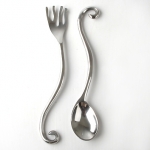 2Pc Swirl Handle Salad Server S/2