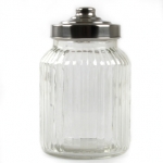 Ruffle Jar & Metal Lid15Cm