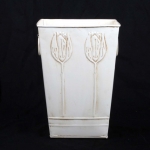 Cream Tulip Square Planter Large