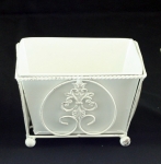 Medium Square Planter In Iron Basket