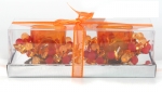 2Pc Candle Beaded Set Orange