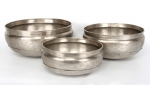 Nickel Plated 3Pc Round Planters Nickel Plated 3Pc Round Planters