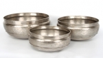 Nickel Plated 3Pc Round Planters