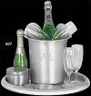 Ice Bucket Set - Champs ,2 flutes, 2 coasters