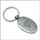 SILVER OVAL KEYRING