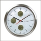 ALUMINIUM OUTDOOR/INDOOR TEMP. WALL CLOCK