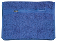 Gym Towel With Zip Pocket - Royal