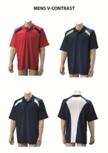 Mens V-Contrast Golf Shirt