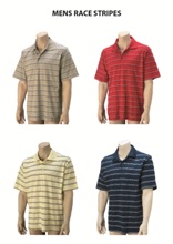 Mens Race Stripe Golf Shirt
