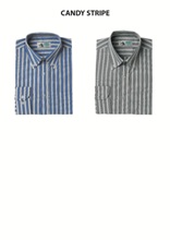 Mens Candy Stripe Lounge shirt - Long Sleeve