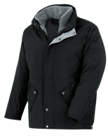 3 in 1 Windproof and Waterproof Parka - Black