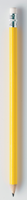 Pencil with Eraser - Yellow