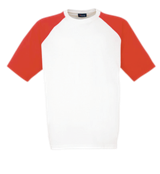 Jersey Raglan Sleeve T Shirt - Red