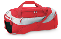 Zippered Pocket Sport Duffel - Red