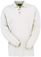 Unisex Polo Shirt Long Sleeve - Beige