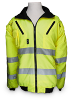 Reflective Bunny Jacket with Zip Off Sleeves - Lime