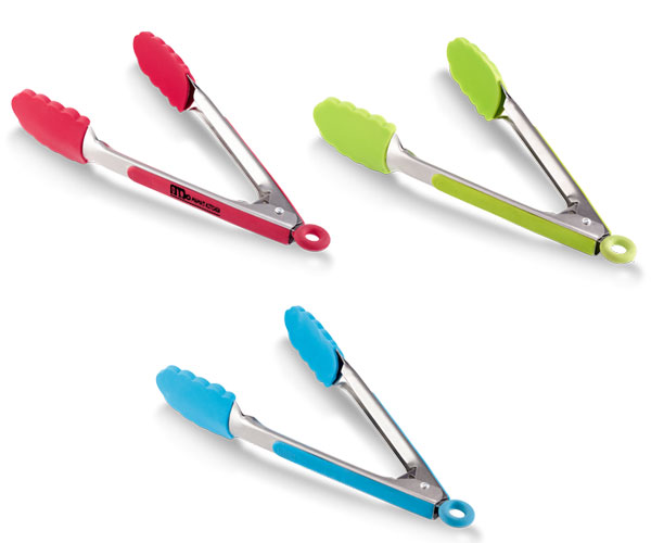 Silicone Tongs - Avail in: Red, Aqua or Lime