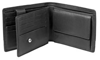 Cellini Centro  Billfold With Extra Card Flap Tab Mocca  Black